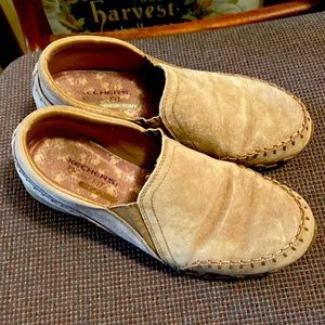 Skechers slip on leather loafers